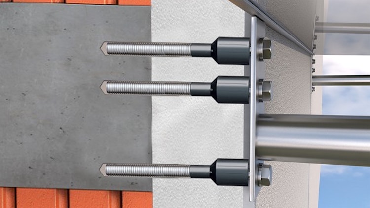 Gutta Befestigungsset für Beton mit Dämmung bis 32 cm (für 6 Bohrlöcher)