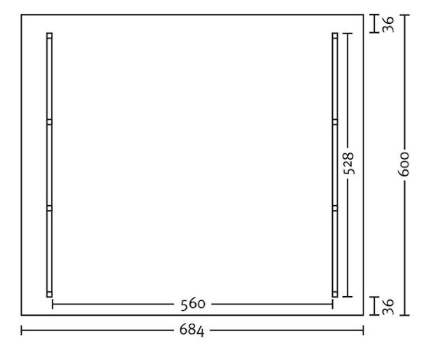 Skan Holz Schwarzwald - Satteldach Doppelcarport Breite 684 cm