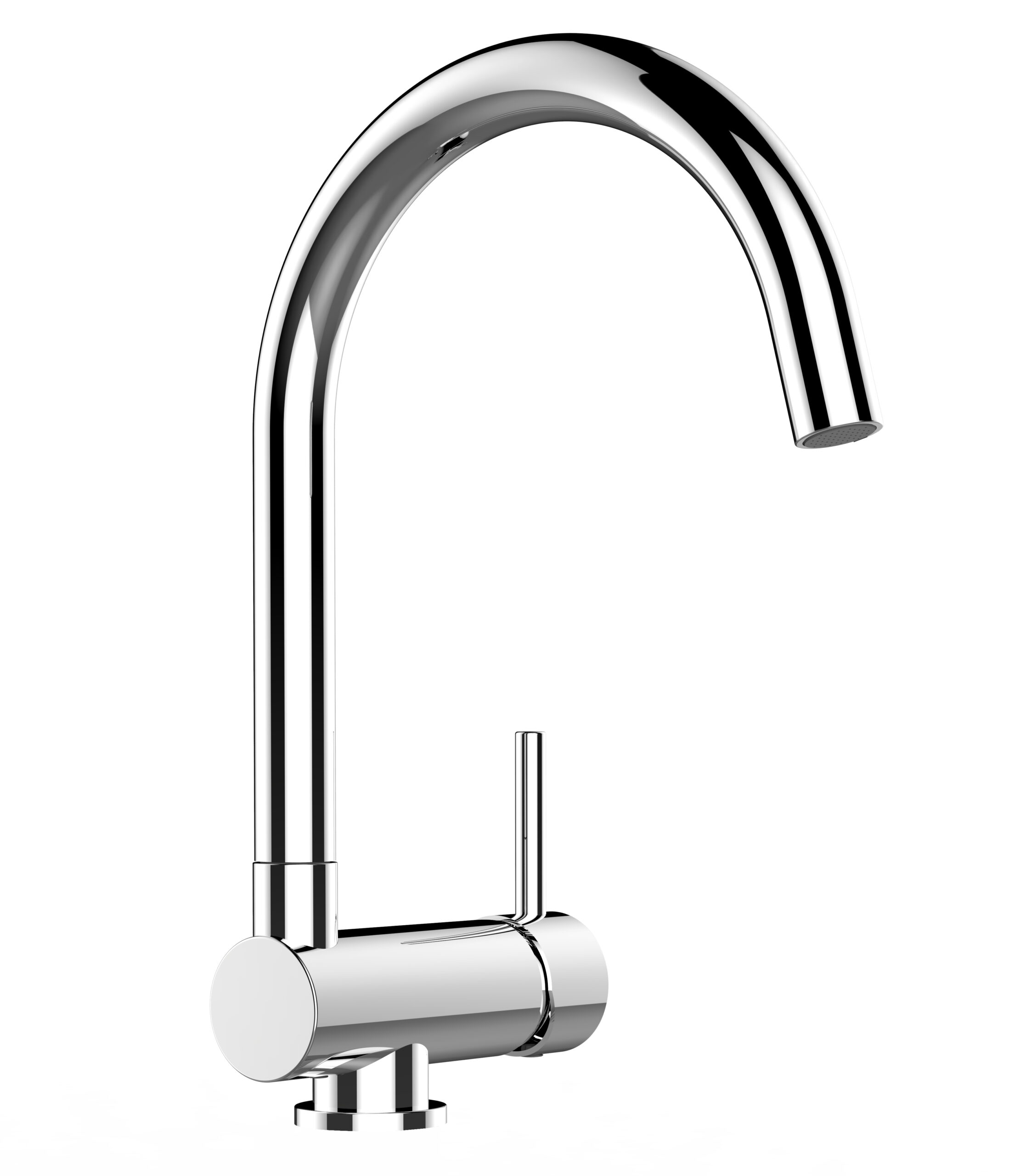 Wasserhahn Vorfenster Küchenarmatur, Umklappbar 6 CM, mit 360° schwenkbarem U-Auslauf, Verchromt