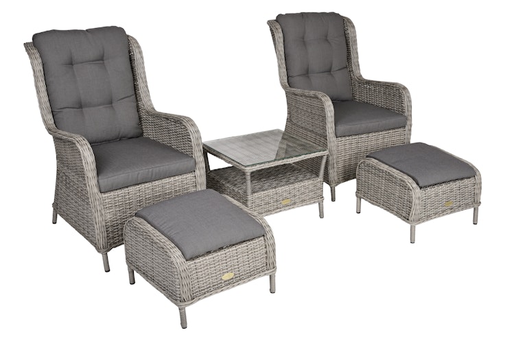 Garden Pleasure Sessel-Set VALENCIA, Polyrattan / Kissen 100 % Polyester