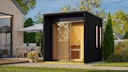 Vorschaubild Karibu Design Saunahaus Catalina Blackline mit Vorraum - 73 mm inkl. gratis Sauna-Zubehörset im Wert von 234,94 €
