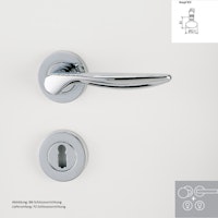 Griffwerk Wechselgarnitur FRANCESCA-Chrom - Schraubrosette - Auslaufartikel