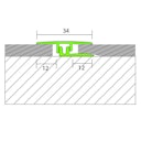 Vorschaubild Proline PROCOVER Designfloor Übergangsprofil Aluminium eloxiert, 90cm