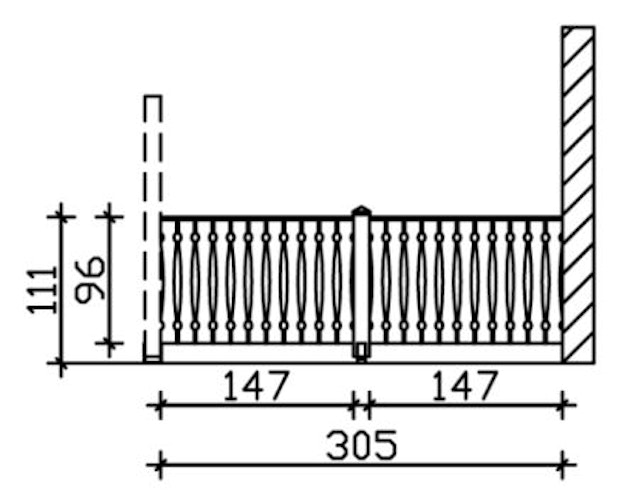 Skan Holz Seitenwand Balkonschalung für Terrassenüberdachung Leimholz + Venezia