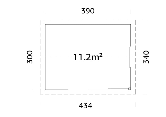 Palmako Gartenhaus Amanda 11,2 m² Slide Plus - 44 mm