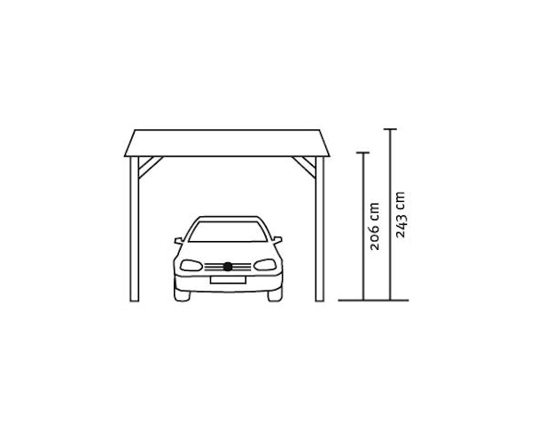 Skan Holz Wendland - Walmdach Carport aus Leimholz Breite 362 cm