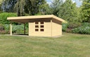 Vorschaubild Karibu Woodfeeling Gartenhaus Northeim 3 inkl. 300 cm Schleppdach/Seiten- und Rückwand