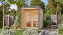 Vorschaubild Karibu Saunahaus Ares 1 - Hybridhaus mit Metallrahmen - 38 mm inkl. gratis Sauna-Zubehörset im Wert von 234,94 €