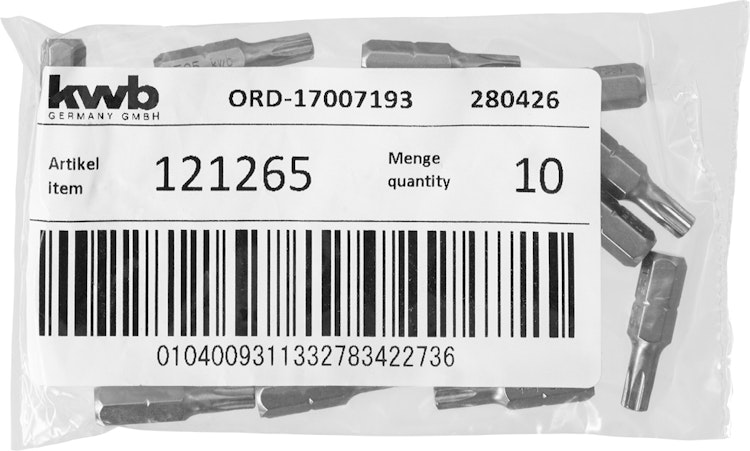 kwb Bit 25mm Torx 25 Industry LS 121265