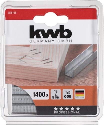 kwb 1400-Heftkl Stahl 058/C 8 mmSB 358108