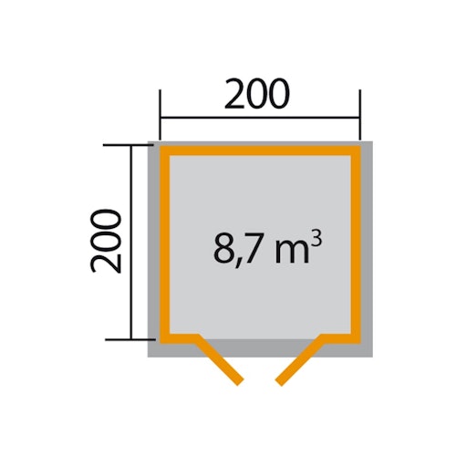 Weka Gartenhaus 209 - 28 mm