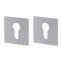 Vorschaubild Griffwerk FRAME | DESIGN MANUFAKTUR ROSETTE -Edelstahl matt Rosettenpaar eckig -Prontofix -PZ