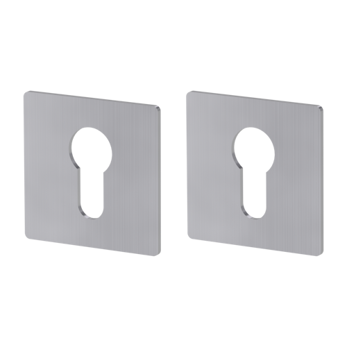 Griffwerk FRAME | DESIGN MANUFAKTUR ROSETTE -Edelstahl matt Rosettenpaar eckig -Prontofix -PZ