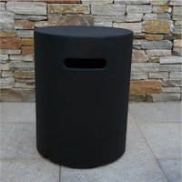 Gardenforma Abdeckung for Gasflaschen, Beton-Optik schwarz, Faserbeton für 5kg Gasbehälter