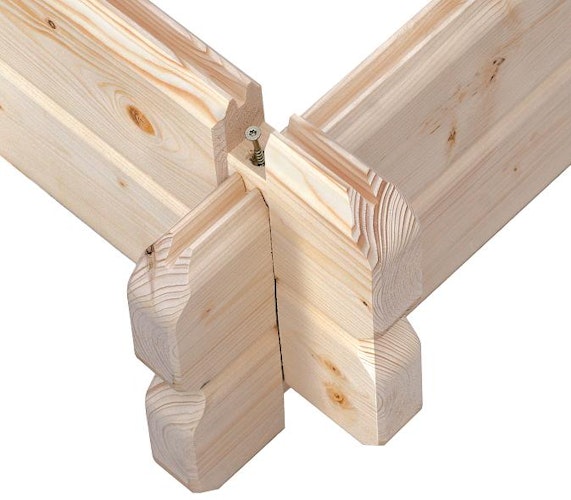 Karibu Gartenhaus Blockbohlenhaus Mittelwandhaus Radur 0 - 28 mm