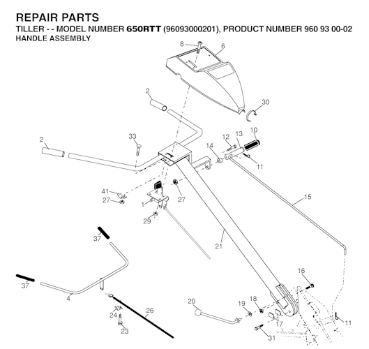 Husqvarna Motorhacken 96093000201 650RTT