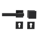Vorschaubild Griffwerk Wechselgarnitur VAYA 136 ARIS fast2fix Fast2Fix Rosetten eckig Knopf SQUARE Graphitschwarz L