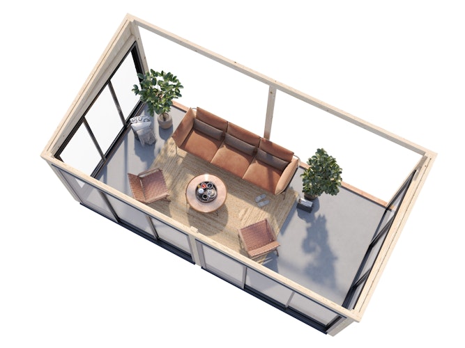 Palmako Glashaus Lumi 16,2 m² (Wintergartenanbau) - Slide Plus