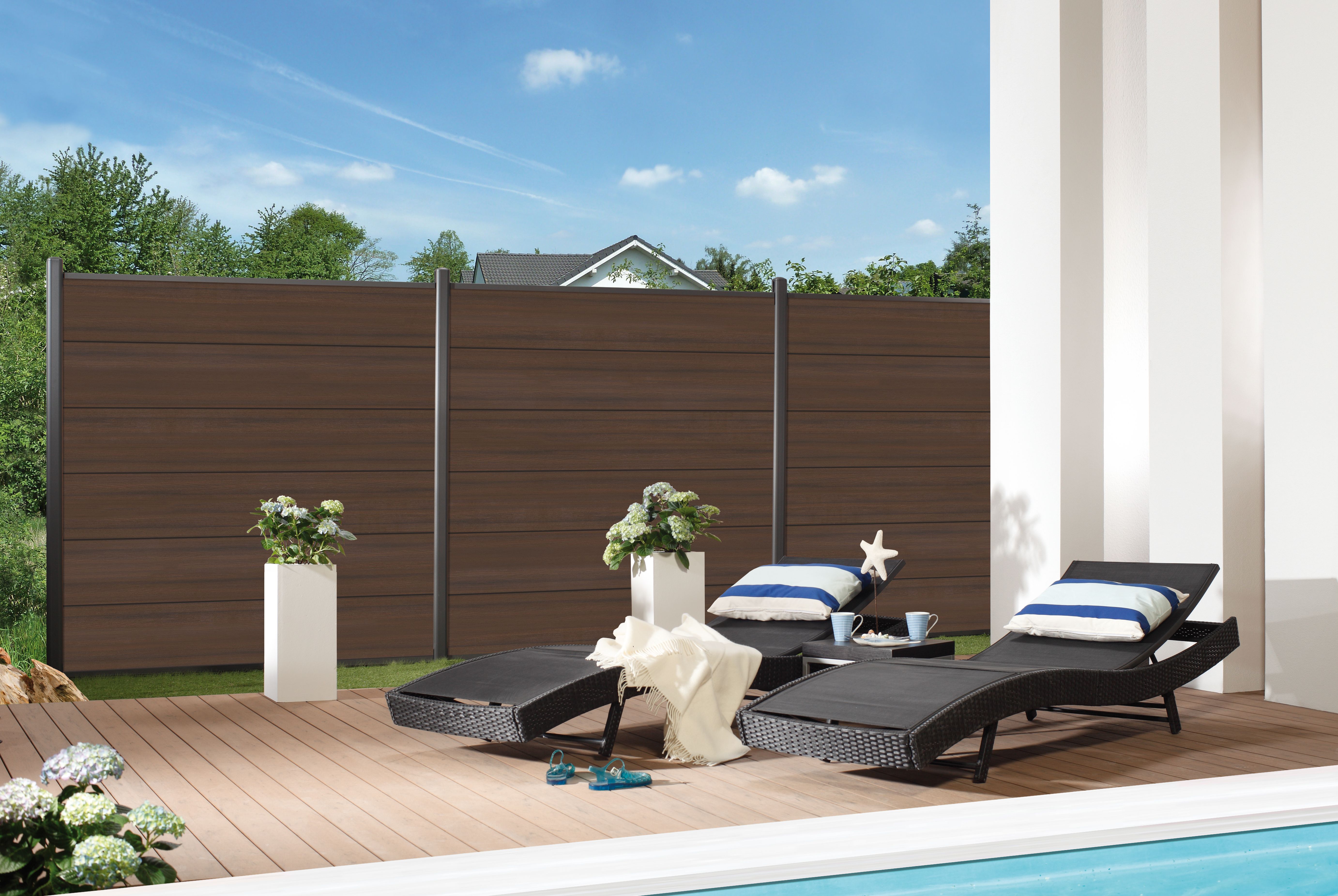TraumGarten System WPC Platinum XL Zaun-Set