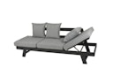 Vorschaubild Garden Pleasure Funktionssofa DONNA, Aluminium Schwarz / 100 % Polyester Grau