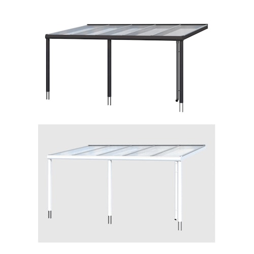 Skan Holz Aluminium Terrassenüberdachung Garda Breite 541 cm