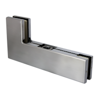 Griffwerk Pivot PT40- Edelstahl matt Eckbeschlag oben inkl. Drehpunkt, 8-12mm