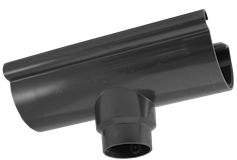 Rinnenstutzen DN 60/75 zum Stecken, RG100 Typ 300 braunZubehörbild