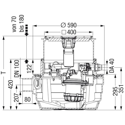 KESSEL 28704-C - Abwasserstation Aqualift F Compact Duo - Unterflurinstallation