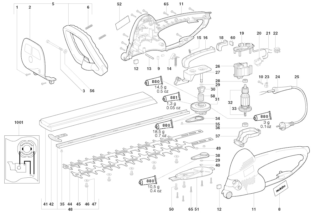 Explosionszeichnung Ersatzteile