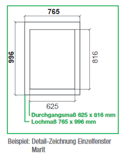 Wolff Finnhaus Einzel-Fenster Marit 28/34/40/44/58/70 isolierverglast