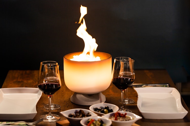 QFlame Feuerschale Set Table Concrete Ø 20 cm