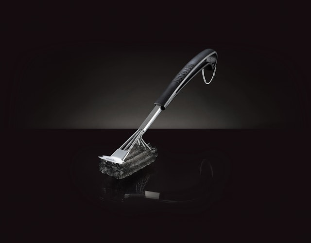 NAPOLEON Edelstahl Grillbürste dreireihig mit Schaber (62063)