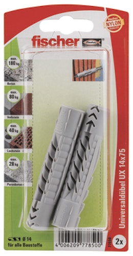 FISCHER Universaldübel UX 14x75 K (2 Stück)