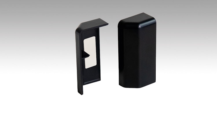 MEISTER Endkappe (selbstklebend) Schwarz 2039 - Passend zur Fußleiste Profil 15 MK | 15 F MK | 20 PK | 20 PK Aqua