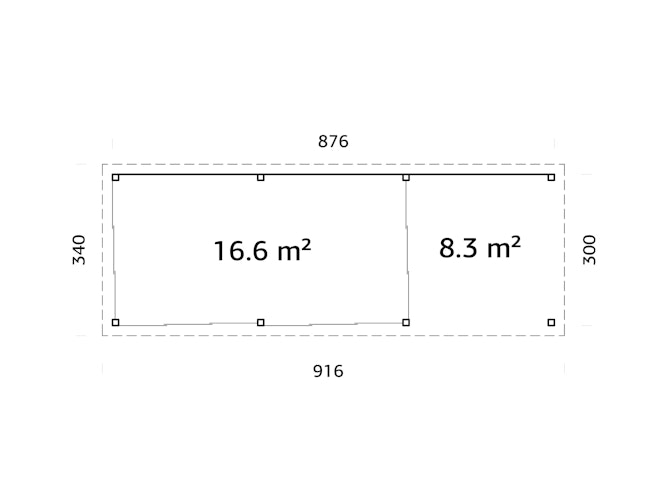 Palmako Carport/Pavillon Connect Lenna 24,9 m² Set 418 Slide