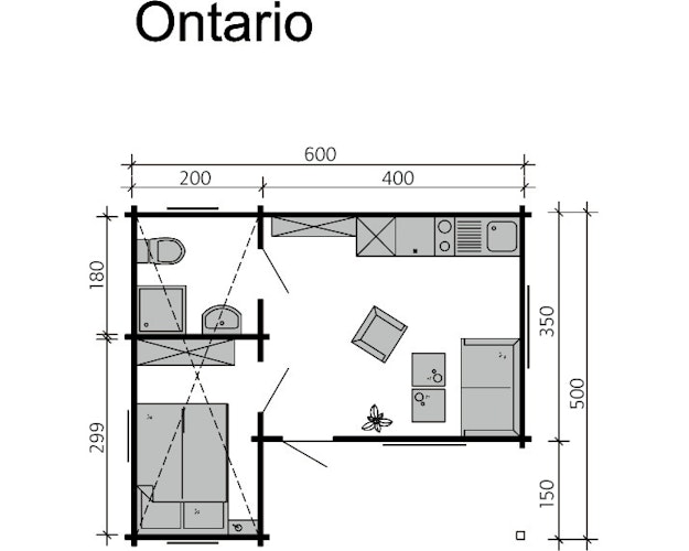Skan Holz 70 mm Blockbohlenhaus Ontario 1