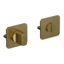 Vorschaubild Griffwerk Schlüsselrosettenpaar ONE abgerundet WC Flachrosette Gold matt