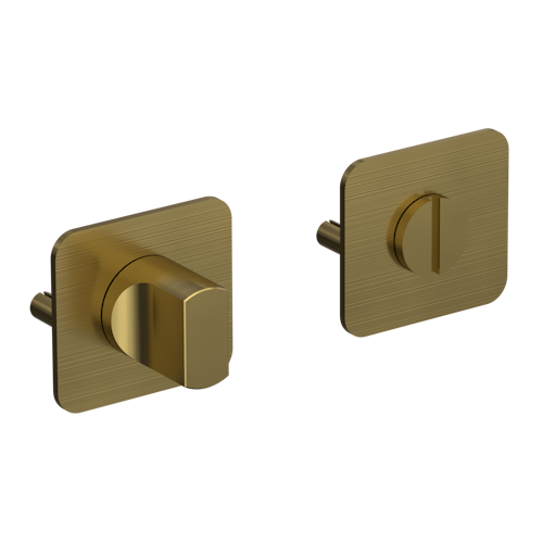 Griffwerk Schlüsselrosettenpaar ONE abgerundet WC Flachrosette Gold matt