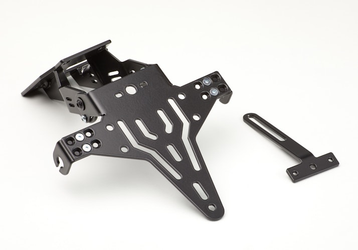 PROTECH V-SHAPE Kennzeichenhalter Alu & Stahl Schwarz für KAWASAKI ZX-10R, ZX-10R SE, ZX-10RR