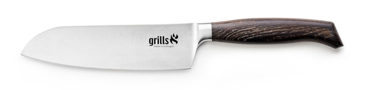 Grills.de Santokumesser mit Eichenholzgriff 16cm