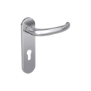 Vorschaubild Griffwerk ULMER GRIFF PROF | DESIGN MANUFAKTUR FS -Edelstahl matt -Kurzschild-Garnitur -Schraubt. -PZ -Stift 9mm -TS 38-50mm