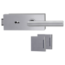 Vorschaubild Griffwerk PURISTO 1.0 -Edelstahl matt Ganzglastürbeschlagset -3-teiliger Bandsatz -mit Griff LUCIA PROF EM -BB