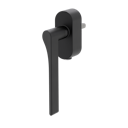 Vorschaubild Griffwerk Fenstergriff VAYA 261 LEAF LIGHT Graphitschwarz R 7x40