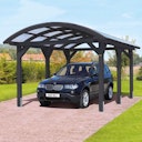 Vorschaubild Skan Holz Franken - Bogendach Einzelcarport aus Leimholz Breite 376 cm