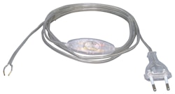 Kopp Euro-Zuleitung 2m transparent mit Zwischenschalter