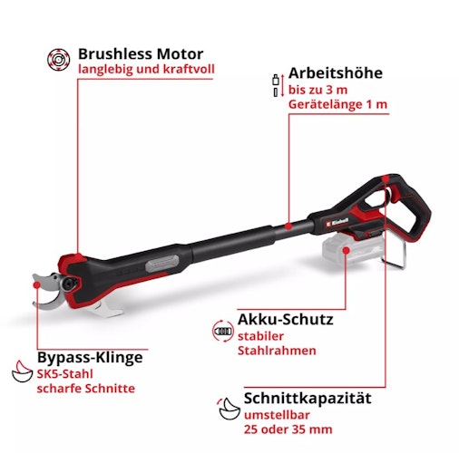 Einhell PROFESSIONAL Akku-Astschere GP-LS 18/35 Li BL-Solo 3408360