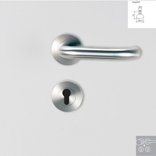 Griffwerk Wechselgarnitur ALESSIA PROFESSIONAL K3-Edelstahl matt