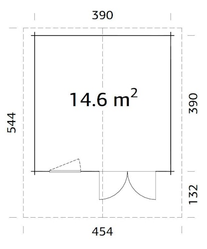 Palmako Gartenhaus Britta 14,6 m² - 40 mm