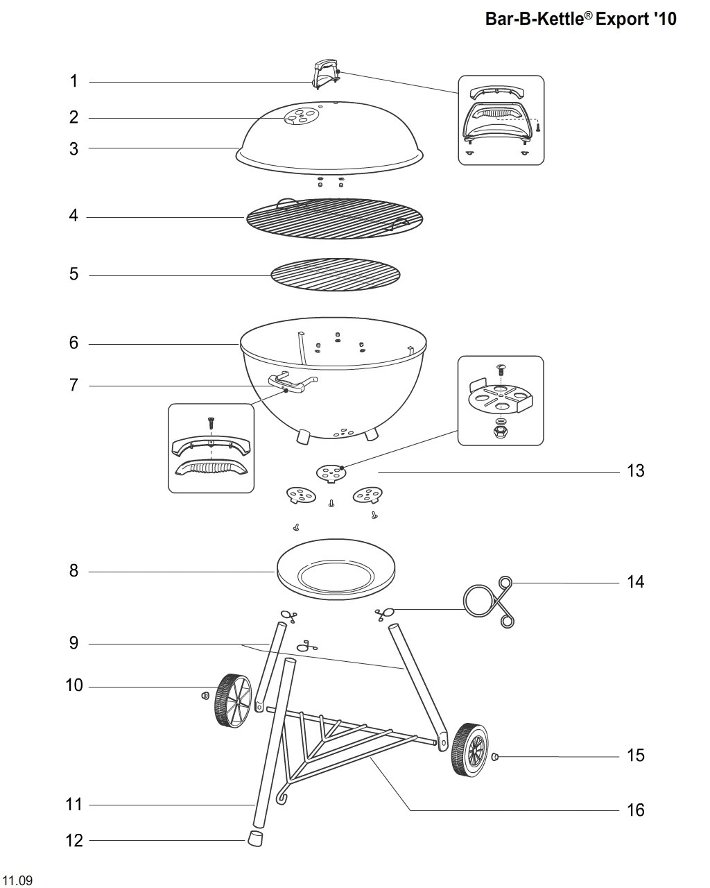 Explosionszeichnung Ersatzteile