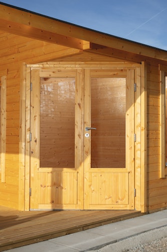 Wolff Finnhaus Gartenhaus Anna 40-A/1+2-Raum mit 250 cm Terrasse 